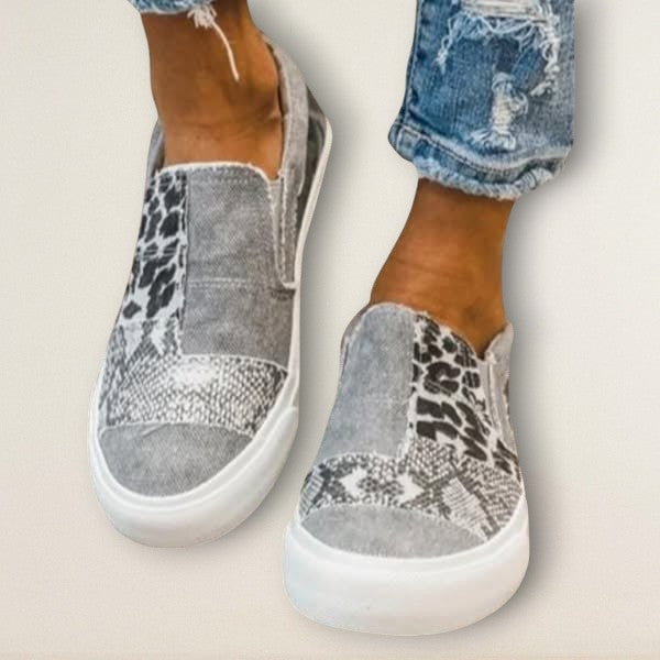 Nynne – Ergonomisk Slip-on med Moderne Patchwork