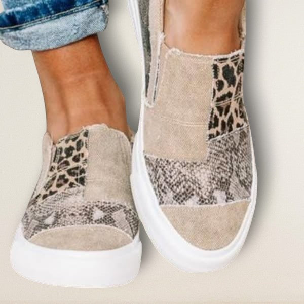 Nynne – Ergonomisk Slip-on med Moderne Patchwork