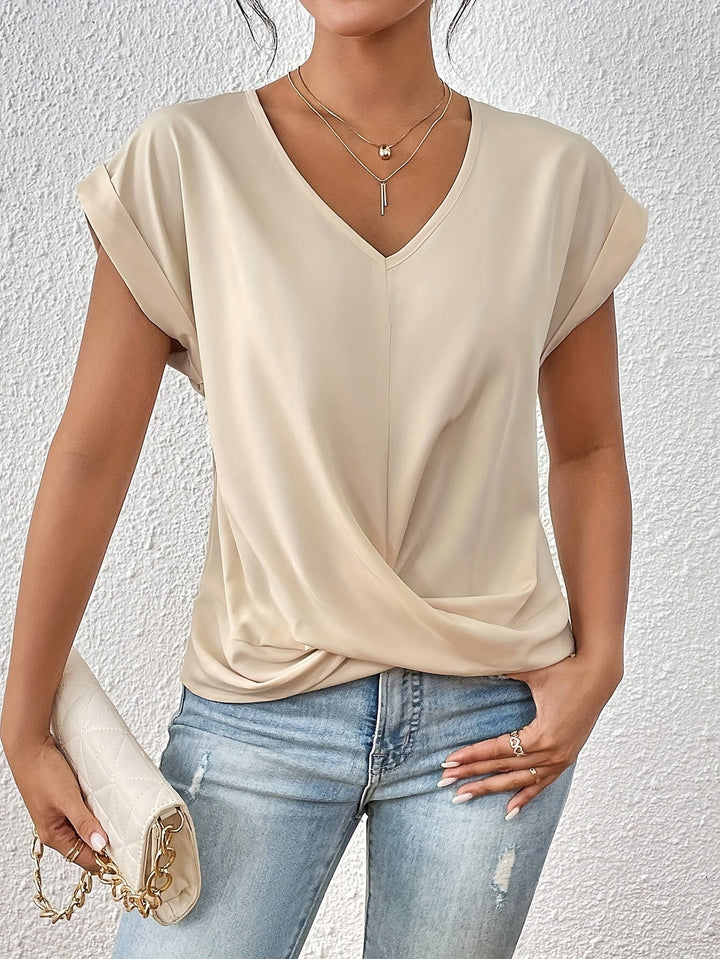 Sofia – Den Stilrene Bluse med Elegant V-Hals