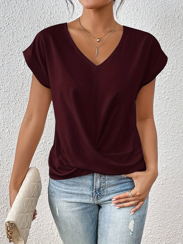 Sofia – Den Stilrene Bluse med Elegant V-Hals