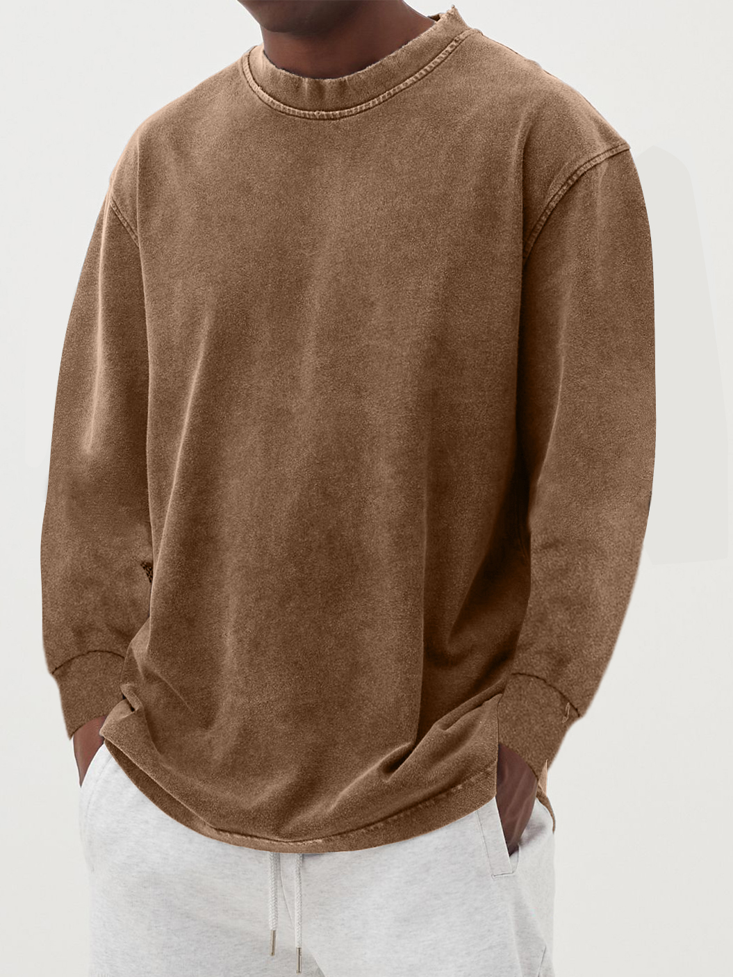 Anton – Den Vaskede Sweatshirt med Afslappet Stil