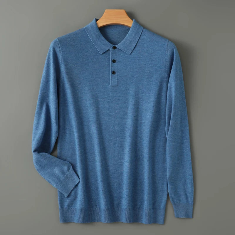 Viktor – Den Klassiske Langærmede Polo med Raffineret Look