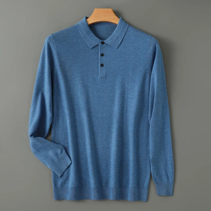 Viktor – Den Klassiske Langærmede Polo med Raffineret Look