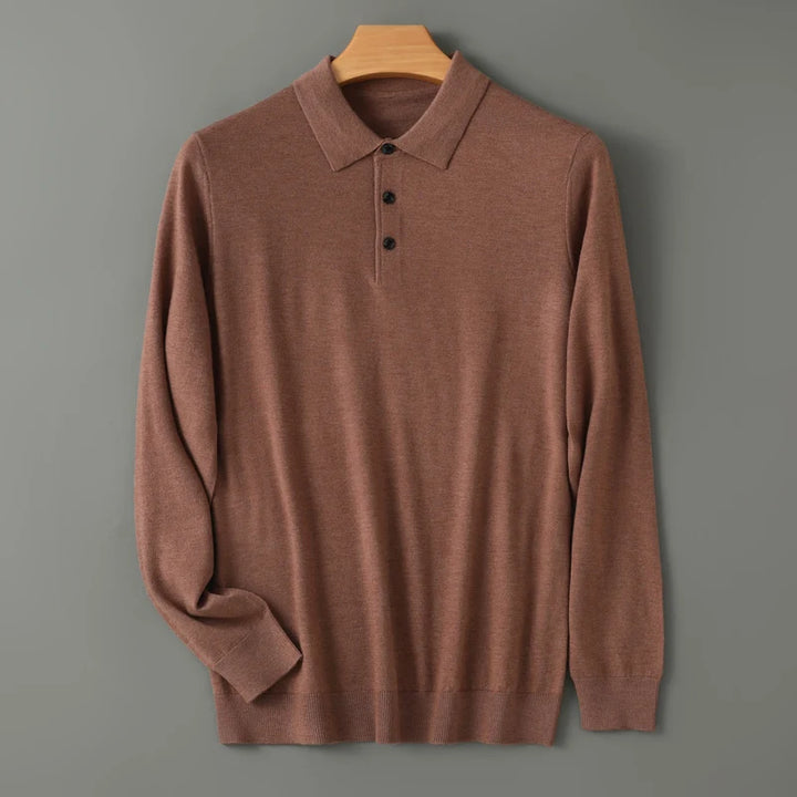 Viktor – Den Klassiske Langærmede Polo med Raffineret Look
