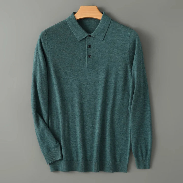 Viktor – Den Klassiske Langærmede Polo med Raffineret Look