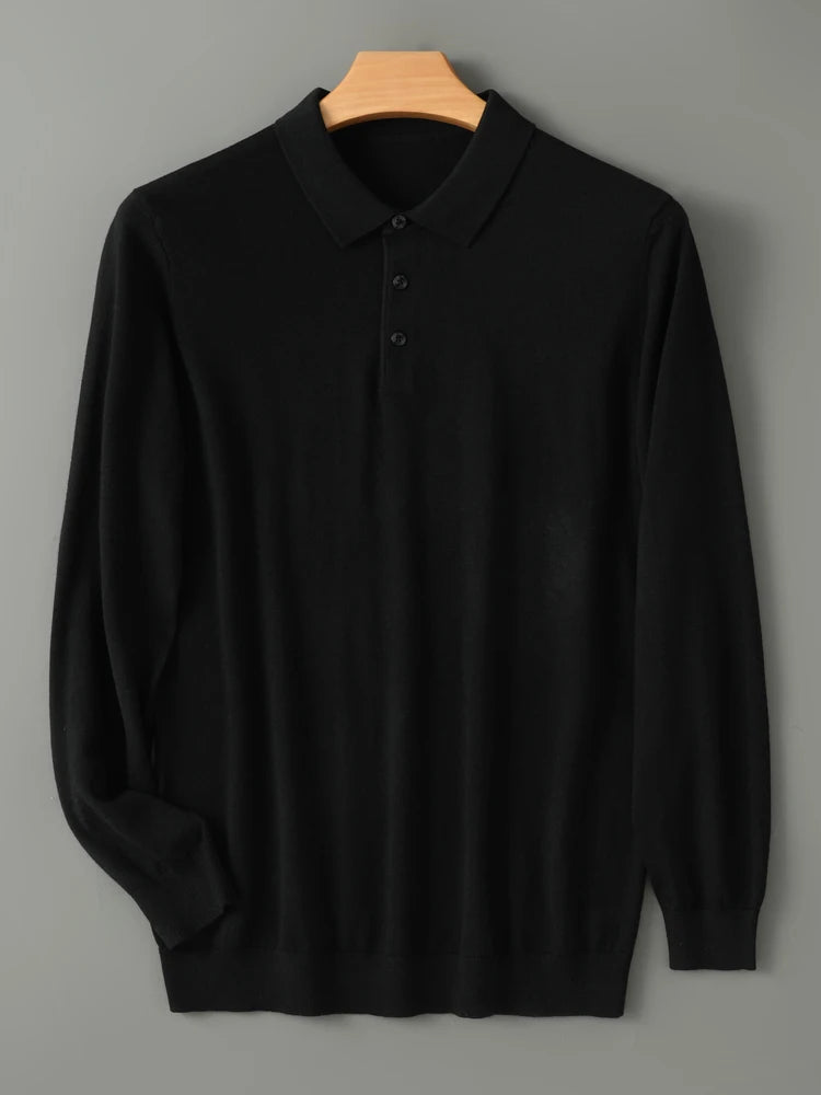 Viktor – Den Klassiske Langærmede Polo med Raffineret Look