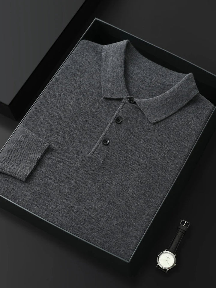 Viktor – Den Klassiske Langærmede Polo med Raffineret Look