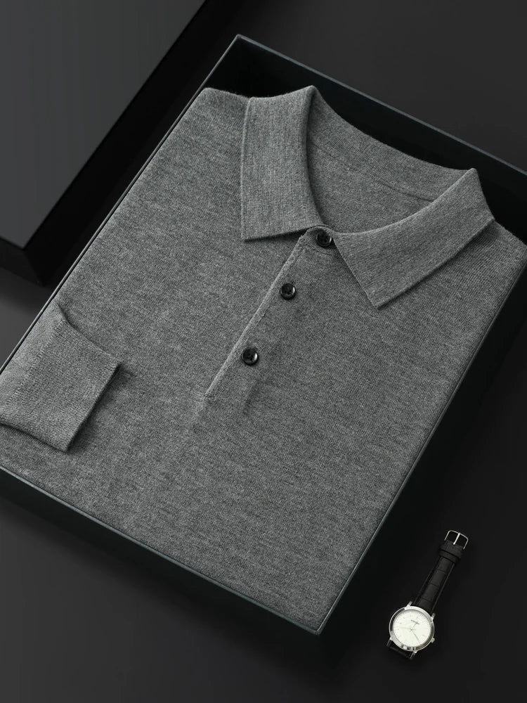 Viktor – Den Klassiske Langærmede Polo med Raffineret Look