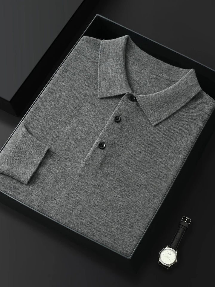 Viktor – Den Klassiske Langærmede Polo med Raffineret Look