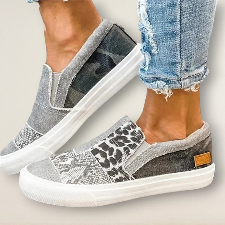 Nynne – Ergonomisk Slip-on med Moderne Patchwork