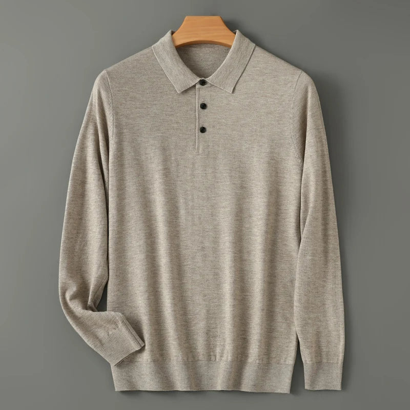 Viktor – Den Klassiske Langærmede Polo med Raffineret Look
