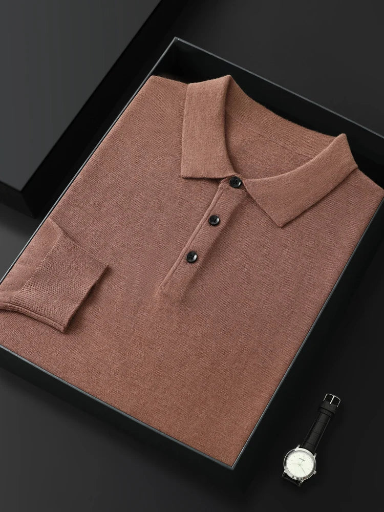 Viktor – Den Klassiske Langærmede Polo med Raffineret Look