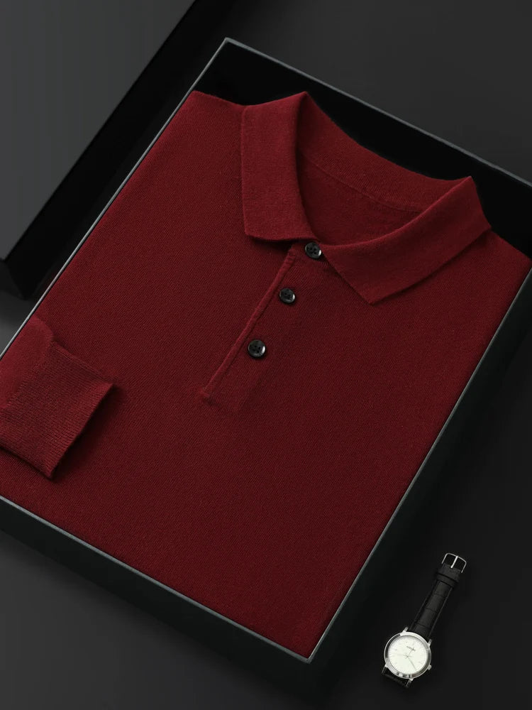 Viktor – Den Klassiske Langærmede Polo med Raffineret Look