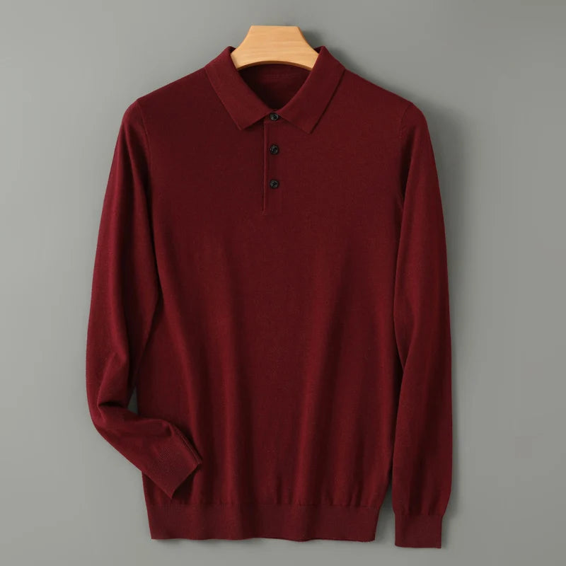 Viktor – Den Klassiske Langærmede Polo med Raffineret Look