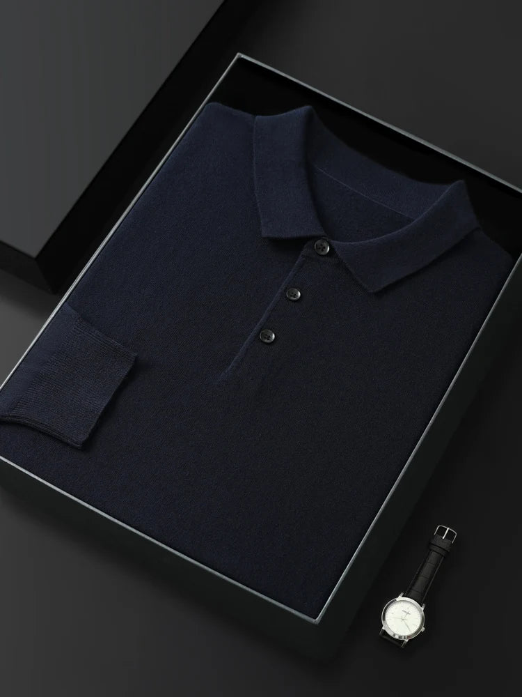 Viktor – Den Klassiske Langærmede Polo med Raffineret Look