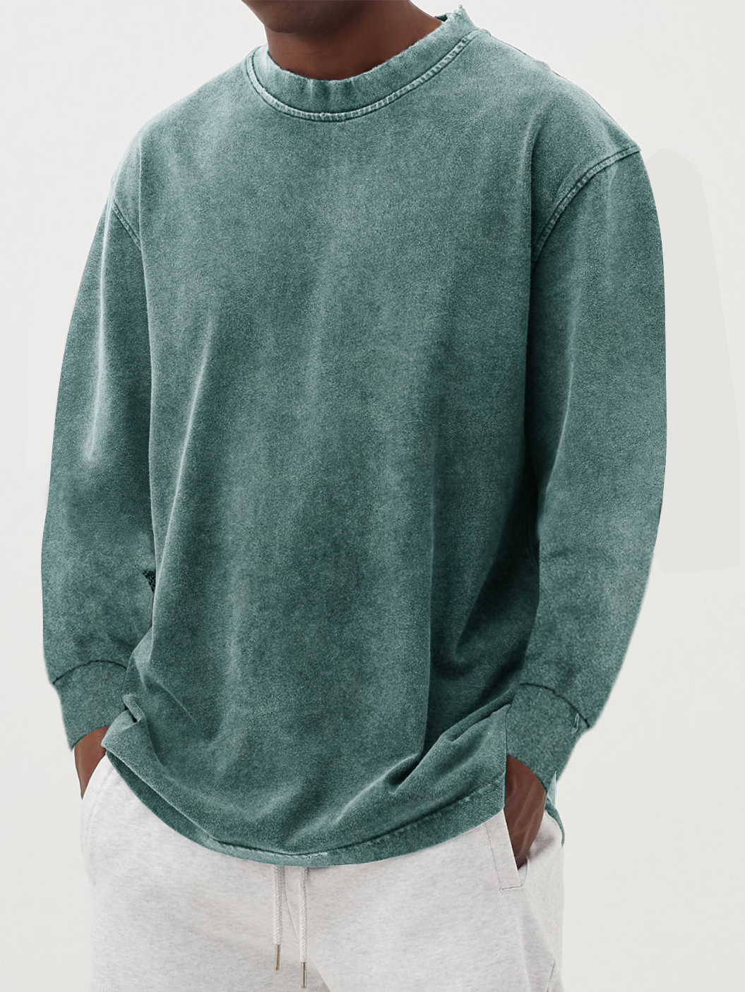Anton – Den Vaskede Sweatshirt med Afslappet Stil